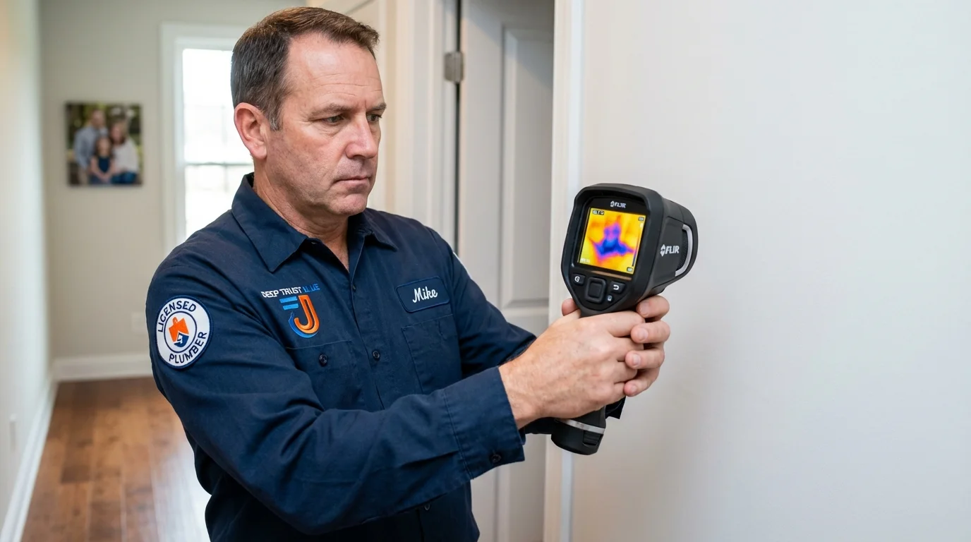Thermal imaging leak detection by Johns Plumbing LLC in Westville
